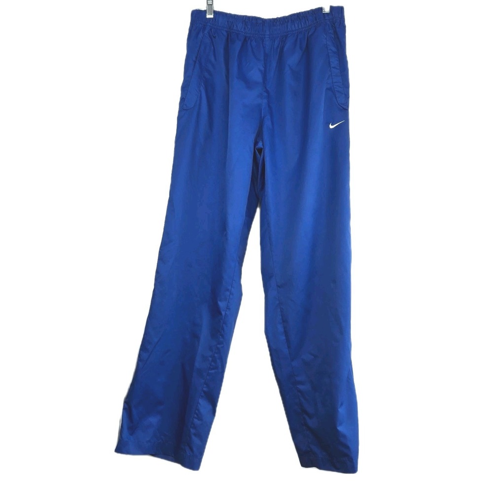 Nike Fit Storm‎ Team Nike Womens Blue Track Pants Size L 12-14 Pockets Zip Hem